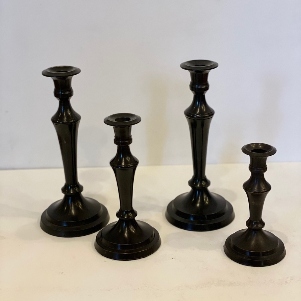 Restoration Hardware tapered candle holders